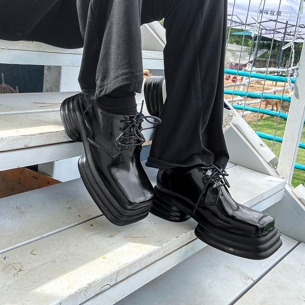 dress shoes boussac brand design chunky platform oxfords for women vintage square toe patent leather goth high heels pumps, Black
dress shoes boussac brand design chunky platform oxfords for women vintage square toe patent leather goth high heels pumps, Black