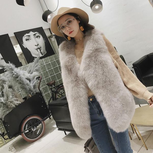 women's fur & faux women clothes winter warm fashion real vest korean vintage elegant vests coat manteau femme hiver zl577, Black
women's fur & faux women clothes winter warm fashion real vest korean vintage elegant vests coat manteau femme hiver zl577, Black