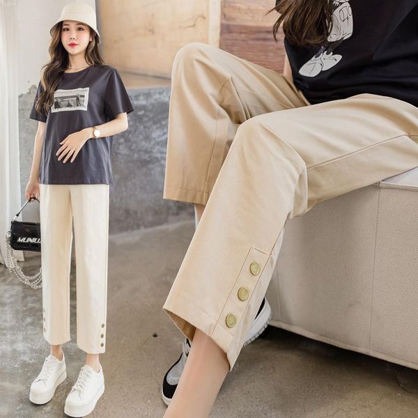 maternity bottoms 8515# summer thin cotton straight pants wide leg loose elastic waist belly casual clothes for pregnant women, White
maternity bottoms 8515# summer thin cotton straight pants wide leg loose elastic waist belly casual clothes for pregnant women, White