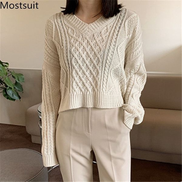 autumn twisted knitted korean short sweaters women long sleeve v-neck solid fashion loose vintage pullovers 210518, White;black
autumn twisted knitted korean short sweaters women long sleeve v-neck solid fashion loose vintage pullovers 210518, White;black