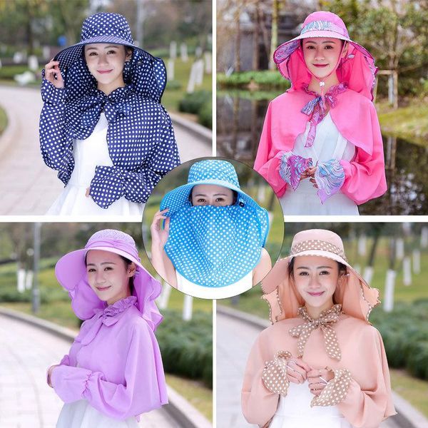 wide brim hats shawl sleeve hat set women spring and summer big along the sun female bike cover neck sunscreen oversized beach, Blue;gray
wide brim hats shawl sleeve hat set women spring and summer big along the sun female bike cover neck sunscreen oversized beach, Blue;gray