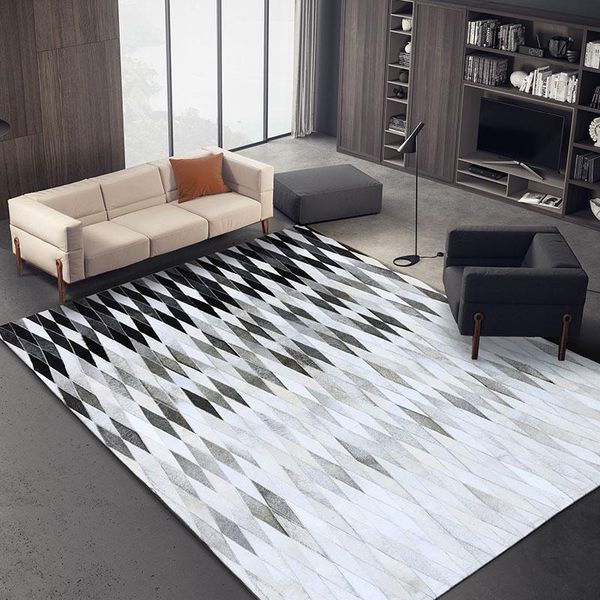 carpets luxury black and white stitching cowhide rectangle sitting room bedroom rugs sofa geometric custom large carpet
carpets luxury black and white stitching cowhide rectangle sitting room bedroom rugs sofa geometric custom large carpet