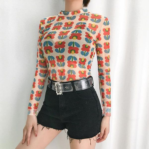 women's t-shirt dropshopping mesh long sleeve cropped tshirt women transparent ladies t shirt korean fashion basic tee femme, White
women's t-shirt dropshopping mesh long sleeve cropped tshirt women transparent ladies t shirt korean fashion basic tee femme, White