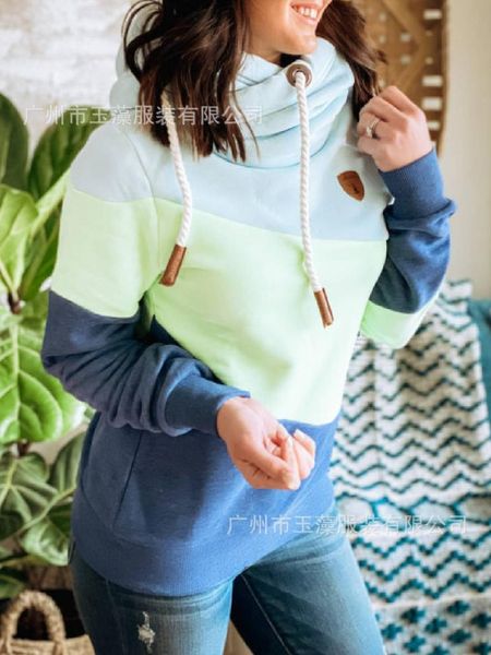 women's hoodies & sweatshirts european and american pullover round neck stitching jacket temperament commuter sweater, Black
women's hoodies & sweatshirts european and american pullover round neck stitching jacket temperament commuter sweater, Black
