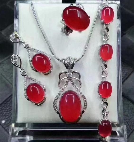bracelet, earrings & necklace boutique jewelry 5color natural chalcedony pendant 925 silver wholesale ring earring braceletnecklace set, Black
bracelet, earrings & necklace boutique jewelry 5color natural chalcedony pendant 925 silver wholesale ring earring braceletnecklace set, Black