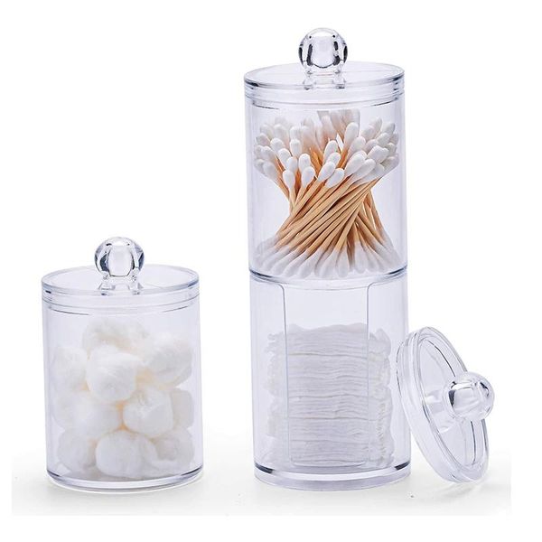 3pcs clear cotton ball and swab holder with lid, dispenser storage jars for make up pads, cosmetics, bathroom boxes & bins
3pcs clear cotton ball and swab holder with lid, dispenser storage jars for make up pads, cosmetics, bathroom boxes & bins