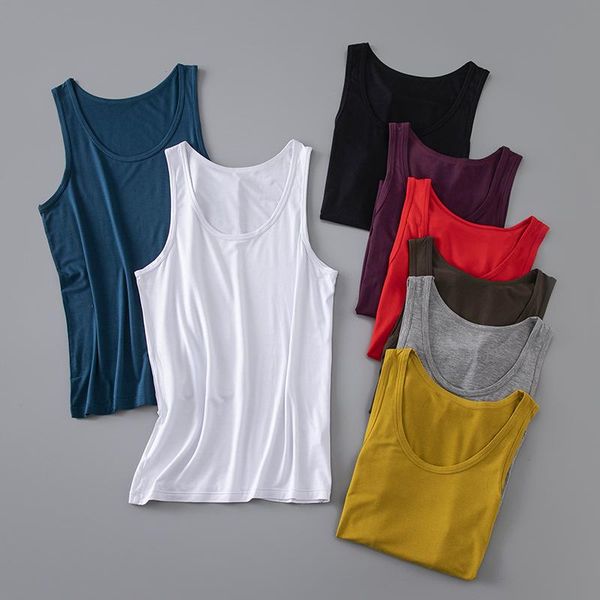 men's vests summer modal sleeveless undershirts inner slim simple sports fitness basic tank solid color plus size 3xl, Black;brown
men's vests summer modal sleeveless undershirts inner slim simple sports fitness basic tank solid color plus size 3xl, Black;brown