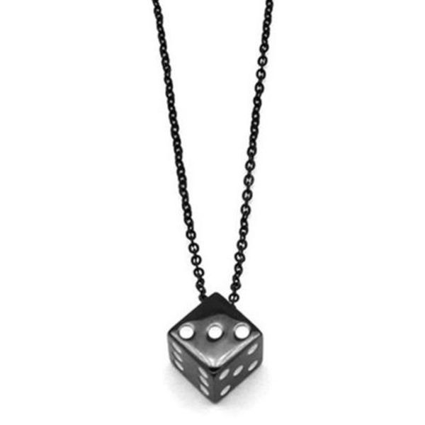 pendant necklaces pure color lucky dice couple necklace men and women 2021 hip-hop style temperament jewelry wholesale, Silver 
pendant necklaces pure color lucky dice couple necklace men and women 2021 hip-hop style temperament jewelry wholesale, Silver
