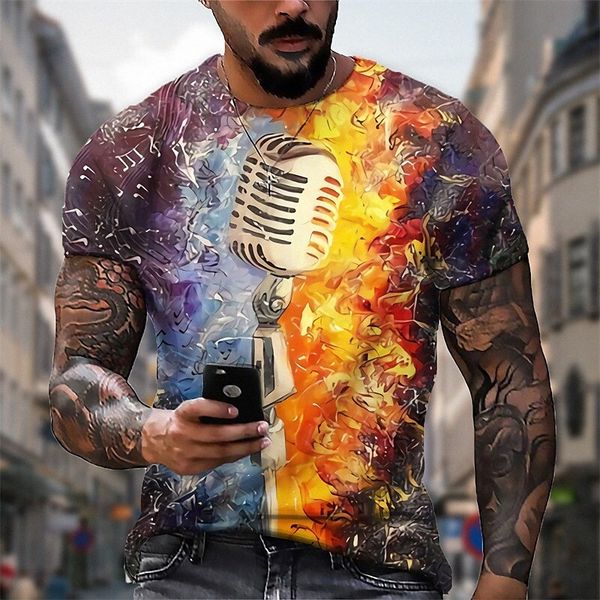 men's t shirt 3d print graphic prints crew neck microphone daily holiday print short sleeve casual designer big and tall yellow f7sg#, White;black
men's t shirt 3d print graphic prints crew neck microphone daily holiday print short sleeve casual designer big and tall yellow f7sg#, White;black