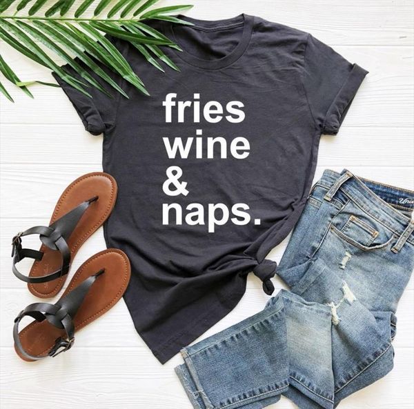 fries wine and naps women mens t shirts print cotton funny lady yong girl tee hipster drop ship s, White;black
fries wine and naps women mens t shirts print cotton funny lady yong girl tee hipster drop ship s, White;black