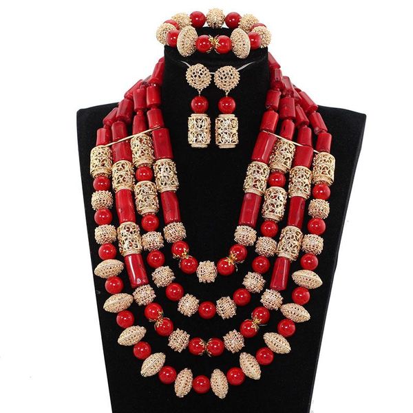 earrings & necklace traditional wedding beads jewelry sets wine red coral beaded bridal gold nigerian pjw131, Silver 
earrings & necklace traditional wedding beads jewelry sets wine red coral beaded bridal gold nigerian pjw131, Silver