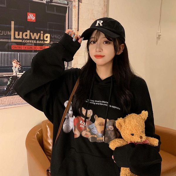 women's hoodies & sweatshirts oversized 2021 autumn student loose letters women top, Black
women's hoodies & sweatshirts oversized 2021 autumn student loose letters women top, Black