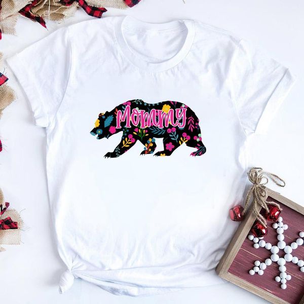 women's t-shirt mama bear shirt women floral mom life shirts mother's day gift vintage harajuku, White
women's t-shirt mama bear shirt women floral mom life shirts mother's day gift vintage harajuku, White