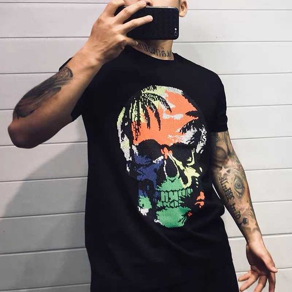 men's t-shirts t shirts summer short sleeve skull color t-shirt men's slim mercerized cotton breathable bottoming gim0, White;black
men's t-shirts t shirts summer short sleeve skull color t-shirt men's slim mercerized cotton breathable bottoming gim0, White;black
