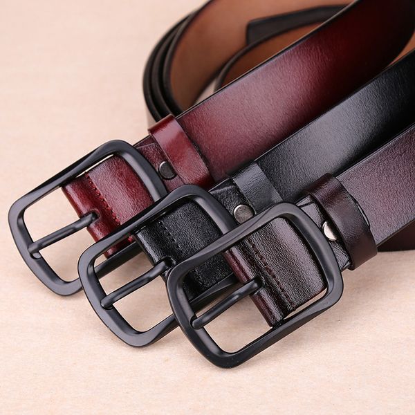 men's business belt leather pin buckle casual simple wide men's fashion pure cow japanese button, Black;brown
men's business belt leather pin buckle casual simple wide men's fashion pure cow japanese button, Black;brown
