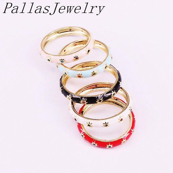 10pcs gold color ring enamel with cz stars eternal finger rings jewelry charm women girls cluster, Golden;silver
10pcs gold color ring enamel with cz stars eternal finger rings jewelry charm women girls cluster, Golden;silver