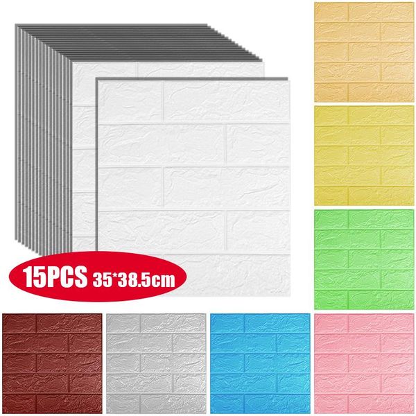 wall stickers 15pcs self adhesive 3d brick sticker diy waterproof foam wallpaper kids room kitchen roof ceiling background decoration
wall stickers 15pcs self adhesive 3d brick sticker diy waterproof foam wallpaper kids room kitchen roof ceiling background decoration