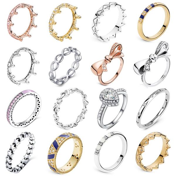 cluster rings octbyna silver color&rose gold classic infinity for women wedding princess crown brand ring fashion jewelry anniversary, Golden;silver
cluster rings octbyna silver color&rose gold classic infinity for women wedding princess crown brand ring fashion jewelry anniversary, Golden;silver