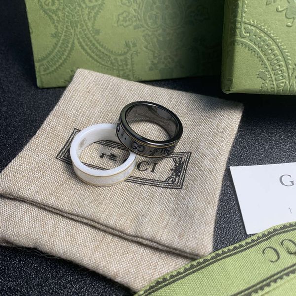 ring gujia double g ceramic black and white letter element bee planet fashion couple pair, Silver
ring gujia double g ceramic black and white letter element bee planet fashion couple pair, Silver