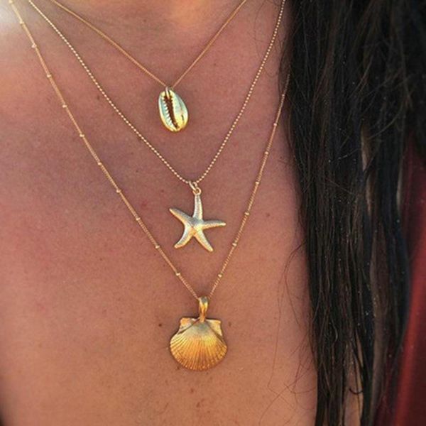 pendant necklaces boho vintage style multilayer alloy shell with for women charm choker necklace party jewelry gift, Silver
pendant necklaces boho vintage style multilayer alloy shell with for women charm choker necklace party jewelry gift, Silver