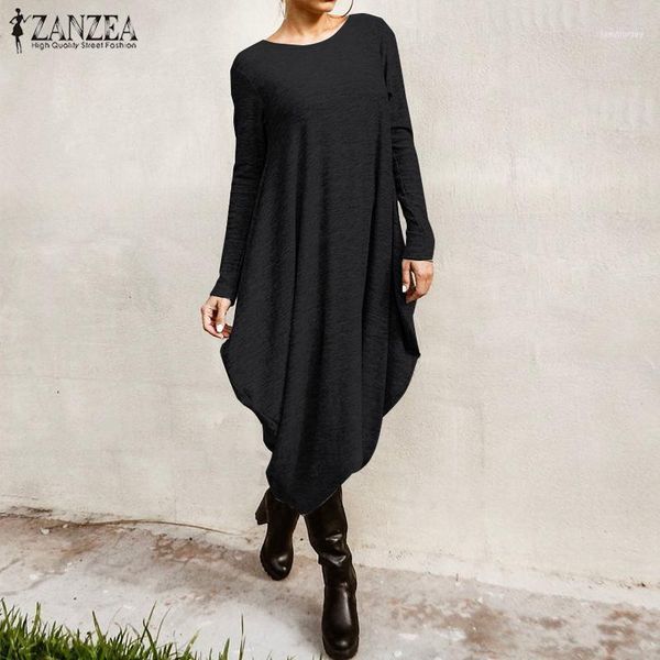 plus size women's irregular dress zanzea 2021 spring sundress fashion long sleeve midi vestidos female casual solid robe femme1, Black;gray
plus size women's irregular dress zanzea 2021 spring sundress fashion long sleeve midi vestidos female casual solid robe femme1, Black;gray