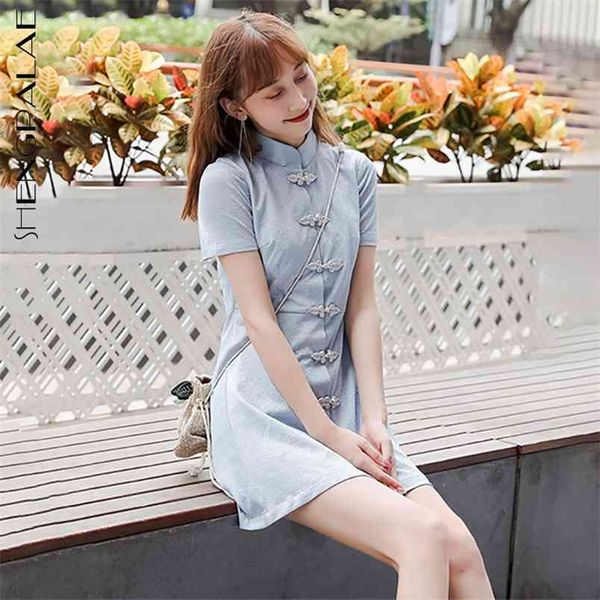 solid color dress women's summer stand collar waist single breasted short sleeve mini dresses female tide 210427, White;black
solid color dress women's summer stand collar waist single breasted short sleeve mini dresses female tide 210427, White;black