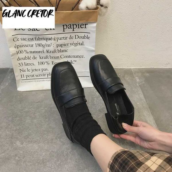 womens derby shoes modis british style female footwear casual sneaker all-match soft square toe shallow mouth leather 2021 y0907, Black 
womens derby shoes modis british style female footwear casual sneaker all-match soft square toe shallow mouth leather 2021 y0907, Black