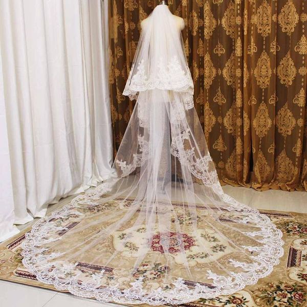 bridal veils neat lace 2 layers wedding veil 2t 3 meters with comb cathedral cover face accessories, Black
bridal veils neat lace 2 layers wedding veil 2t 3 meters with comb cathedral cover face accessories, Black