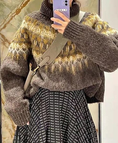 women's sweaters women retro turtleneck sweater mohair jacquard loose 2021 autumn winter warm female long sleeve knitted pullover top, White;black
women's sweaters women retro turtleneck sweater mohair jacquard loose 2021 autumn winter warm female long sleeve knitted pullover top, White;black