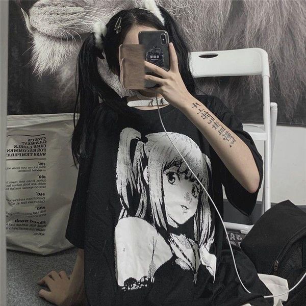 women's t-shirt deeptown anime graphic t shirts women 2021 summer japan style alt clothes fairy grunge e girl mujer black goth tees, White
women's t-shirt deeptown anime graphic t shirts women 2021 summer japan style alt clothes fairy grunge e girl mujer black goth tees, White