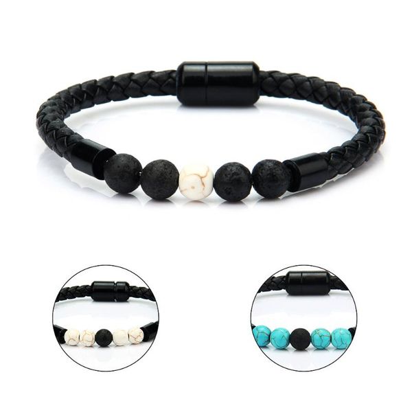 charm bracelets 2021 fashion trendy magnetic buckle men leather bracelet natural volcanic beaded bangle jewelry gift pulseras, Golden;silver
charm bracelets 2021 fashion trendy magnetic buckle men leather bracelet natural volcanic beaded bangle jewelry gift pulseras, Golden;silver