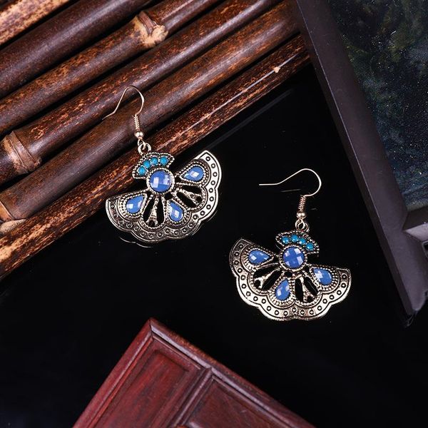 dangle & chandelier women's vintage blue stone sector alloy earrings ethnic carved bollywood oxidized, Silver
dangle & chandelier women's vintage blue stone sector alloy earrings ethnic carved bollywood oxidized, Silver