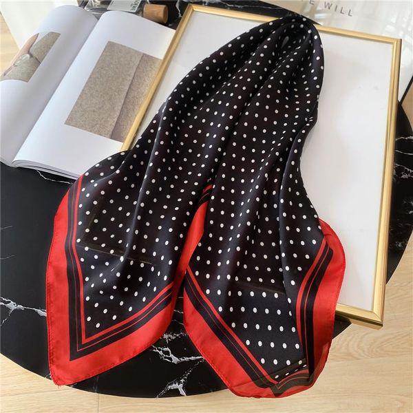 scarves polka dot square neck hair silk women neckerchief foulard shawl lady wrap bandana spring 2021, Blue;gray
scarves polka dot square neck hair silk women neckerchief foulard shawl lady wrap bandana spring 2021, Blue;gray