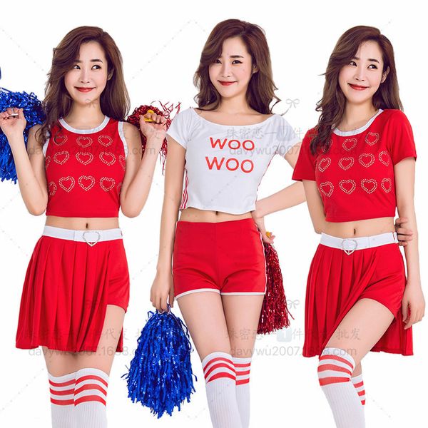 stage carnival cheerleading suit girls' group universe red department singing performance costume sports meeting, Black;red
stage carnival cheerleading suit girls' group universe red department singing performance costume sports meeting, Black;red