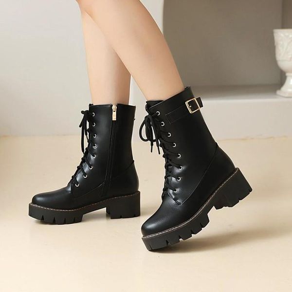 boots big size 34-43 ladies chunky heels ankle cross tied motorcycle women platform zip buckle shoes woman, Black
boots big size 34-43 ladies chunky heels ankle cross tied motorcycle women platform zip buckle shoes woman, Black
