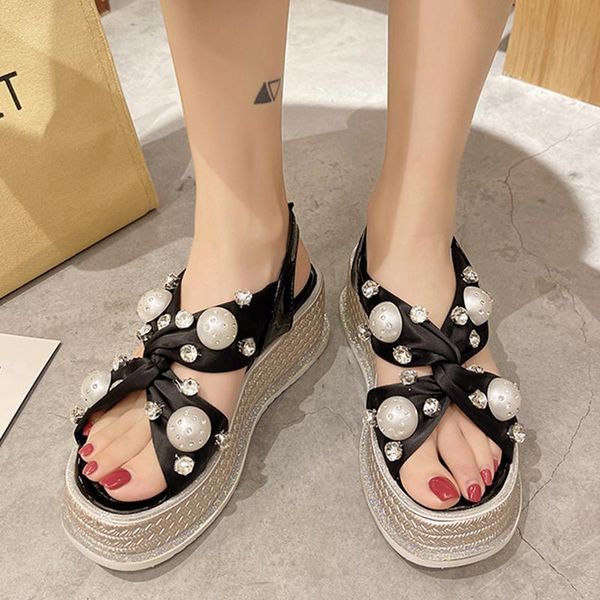 sandals rimocy pearls chunky platform women 2021 summer fashion crystal wedges gladiator shoes woman non slip beach sandal mujer, Black
sandals rimocy pearls chunky platform women 2021 summer fashion crystal wedges gladiator shoes woman non slip beach sandal mujer, Black