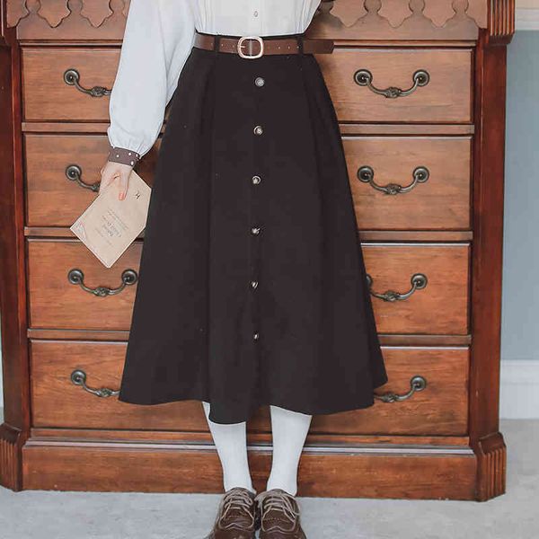 skirts candy skirt autumn vintage preppy style high waist cotton button feminine skirts, Black
skirts candy skirt autumn vintage preppy style high waist cotton button feminine skirts, Black