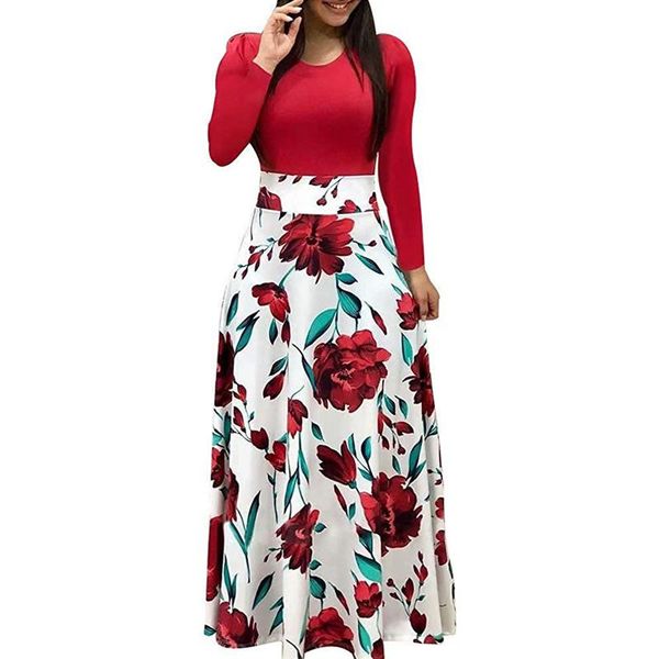 women ladies floral boho maxi dress o-neck long sleeve patchwork dresses hawiian evening party beach casual sundress s-2xl, Black;gray
women ladies floral boho maxi dress o-neck long sleeve patchwork dresses hawiian evening party beach casual sundress s-2xl, Black;gray