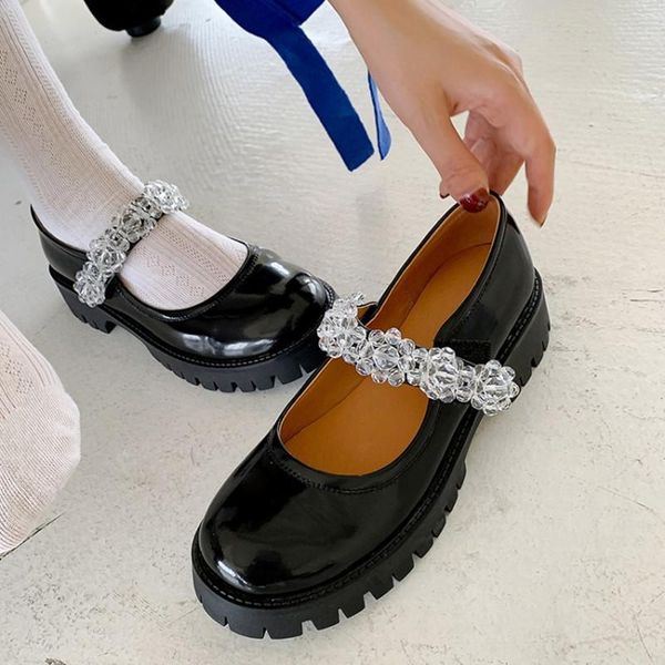 dress shoes ochanmeb real cow leather mary jane shoe woman platform chunky heel college girl student string bead rhinestone pump, Black
dress shoes ochanmeb real cow leather mary jane shoe woman platform chunky heel college girl student string bead rhinestone pump, Black