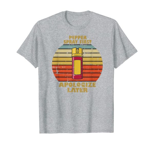 pepper spray first apologize later shirt murderino tee, White;black 
pepper spray first apologize later shirt murderino tee, White;black
