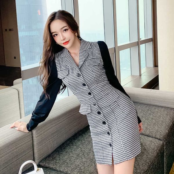 long sleeve women patchwork dress autumn bodycon dresses elegant office lady work mini femme vestiods 210529, Black;gray
long sleeve women patchwork dress autumn bodycon dresses elegant office lady work mini femme vestiods 210529, Black;gray