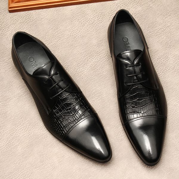 italian genuine leather formal shoes for men wedding pointed toe lace up business shoes elegant big size black oxford dress shoe
italian genuine leather formal shoes for men wedding pointed toe lace up business shoes elegant big size black oxford dress shoe
