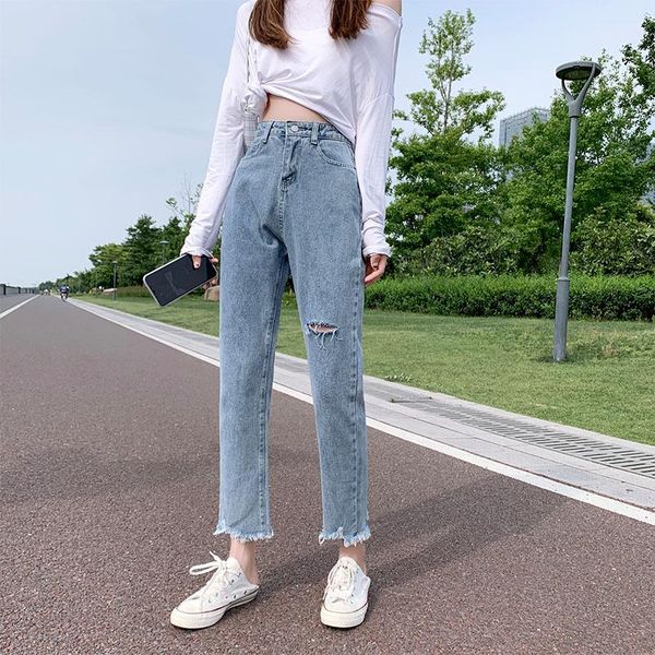 women's jeans ripped straight high waist denim pants women skyblue vintage tassel casual wide leg baggy harem ladies 2021, Blue
women's jeans ripped straight high waist denim pants women skyblue vintage tassel casual wide leg baggy harem ladies 2021, Blue