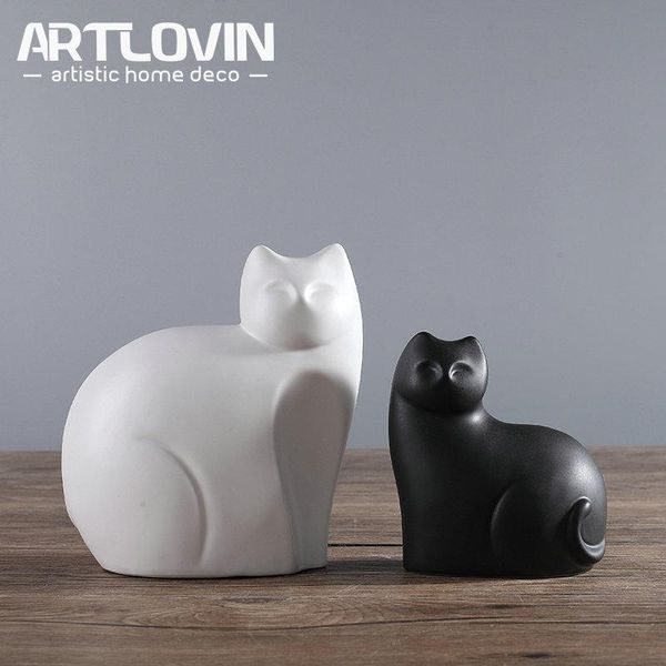decorative objects & figurines creative ceramic cat statues nordic artificial handmade porcelain animal statuette home decor modern ornament
decorative objects & figurines creative ceramic cat statues nordic artificial handmade porcelain animal statuette home decor modern ornament
