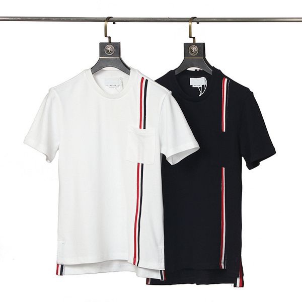 2021 summer fashion short-sleeved t-shirt tide brand new casual men's and women's t-shirt webbing striped short-sleeved bottoming, White;black
2021 summer fashion short-sleeved t-shirt tide brand new casual men's and women's t-shirt webbing striped short-sleeved bottoming, White;black