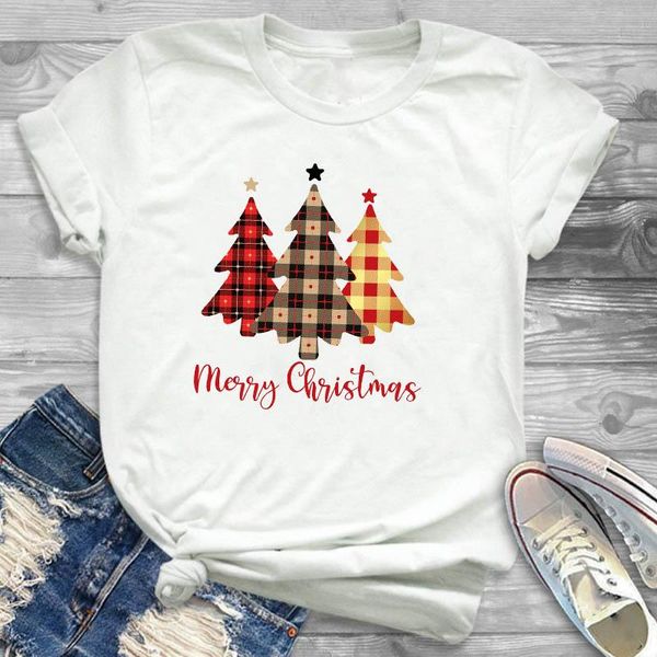 women's t-shirt women holiday fashion plaid tree winter graphic female t shirt t-shirts merry christmas happy print womens tee tees, White
women's t-shirt women holiday fashion plaid tree winter graphic female t shirt t-shirts merry christmas happy print womens tee tees, White