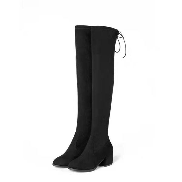 boots women's over knee elastic 2021 autumn fashion personalized suede lace up round head single, Black
boots women's over knee elastic 2021 autumn fashion personalized suede lace up round head single, Black