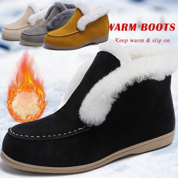 boots 2021 ankle suede leather warm fur casual shoes winter slip-on snow for women flat wool1, Black
boots 2021 ankle suede leather warm fur casual shoes winter slip-on snow for women flat wool1, Black