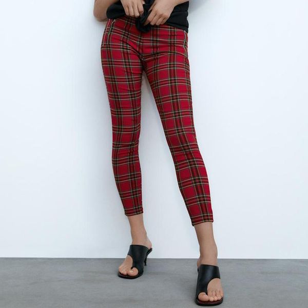 women's pants & capris elina england style skinny women fashion red plaid printed trousers elegant slim pencil female ladies hd, Black;white
women's pants & capris elina england style skinny women fashion red plaid printed trousers elegant slim pencil female ladies hd, Black;white
