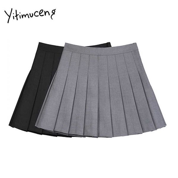 yitimuceng pleated skirt women folds high waist casual mini solid clothing summer preppy style korean fashion skirts 210601, Black
yitimuceng pleated skirt women folds high waist casual mini solid clothing summer preppy style korean fashion skirts 210601, Black